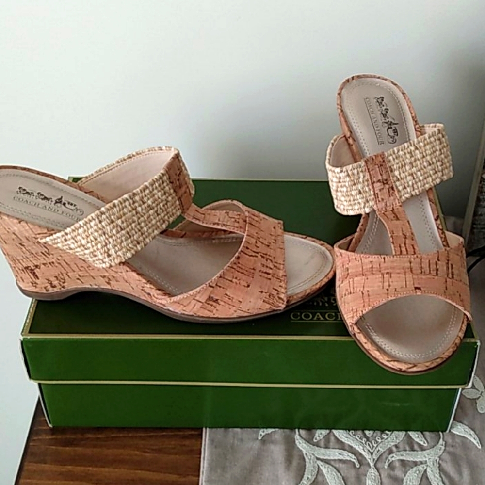 Coach wedges never worn